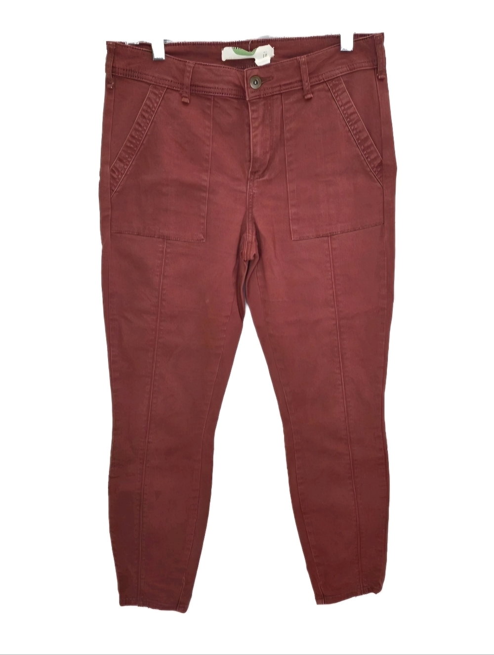 Anthropologie Jefferson Slim Utility Pants Womens Size 28 Burnt Orange Chino